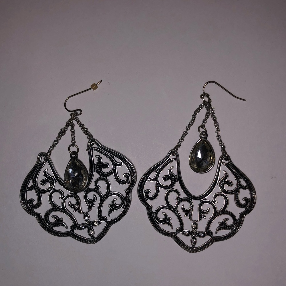 Jewelry: Scroll Chandelier Earrings